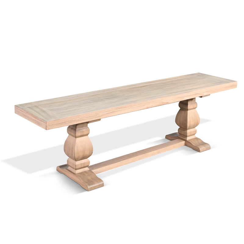 Sunny Designs Gianna Wood Trestle Dining Bench