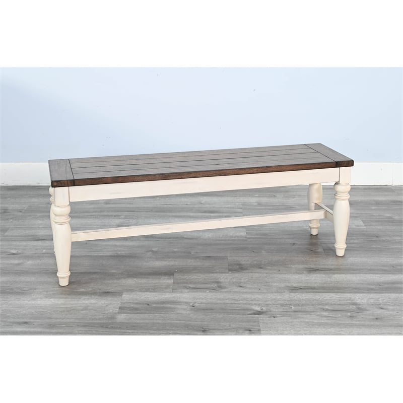 Sunny Designs Pasadena Bench with Mindi Veneer Seat