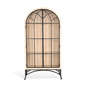 sunny designs ella glass display cabinet