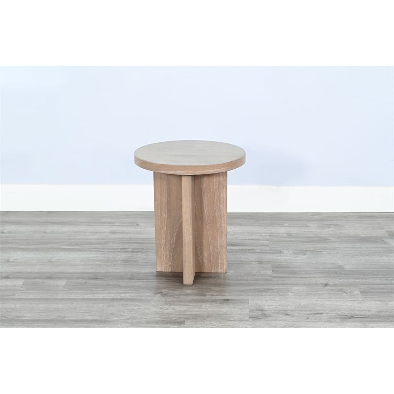 Sunny Designs Round Small Wood Accent Table