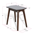 Sunny Designs Mid-Century Coffee Brown Chair Side Table