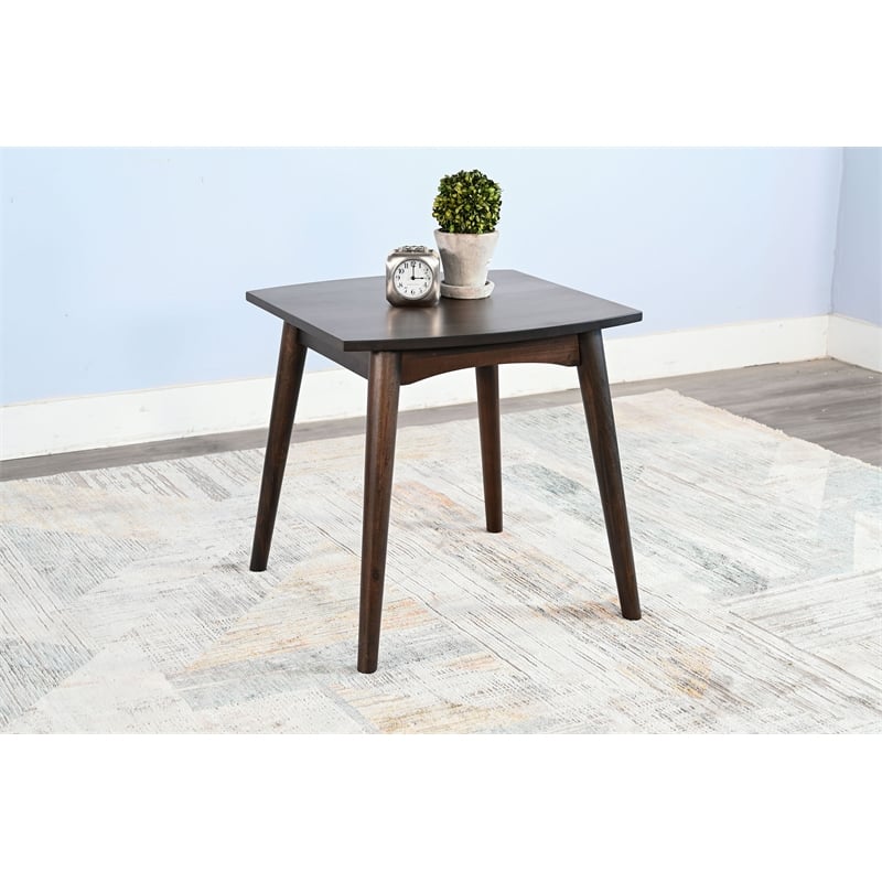 Sunny Designs Mid-Century Coffee Brown End Table