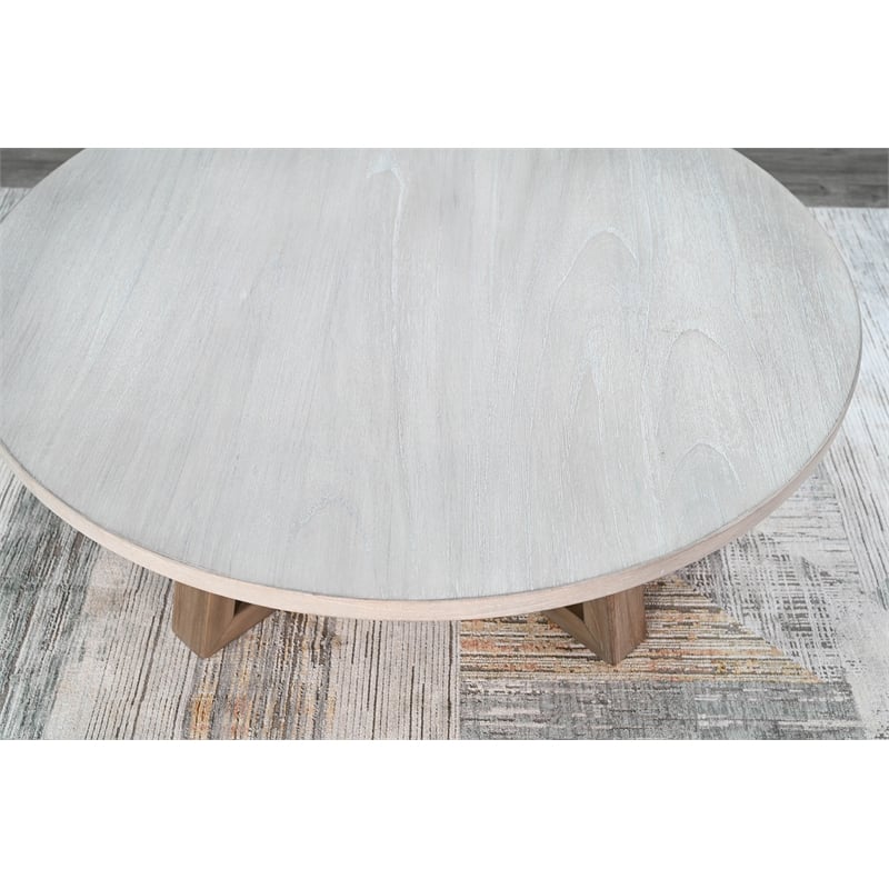 Sunny Designs Rowan Round Wood Coffee Table