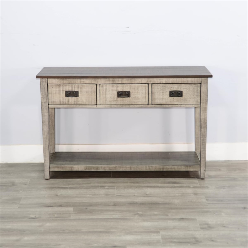 Sunny Designs Two Tone Grey Wood Sofa Table