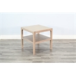 Sunny Designs Wheat-Finish Square End Table with Open Shelf