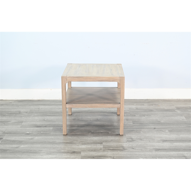 Sunny Designs Wheat-Finish Square End Table with Open Shelf