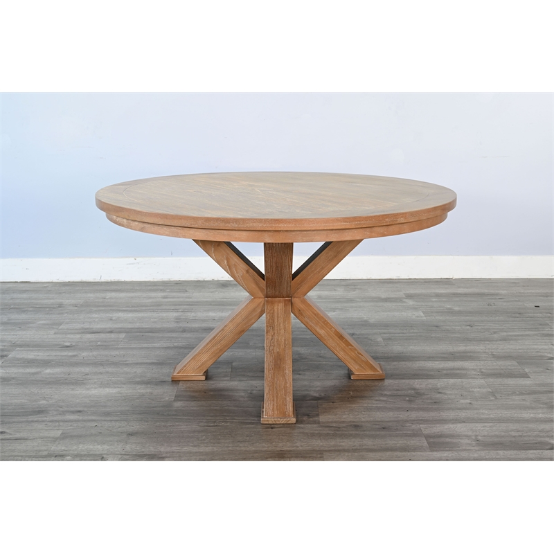 Sunny Designs Natural Round Jack Poker Dining Table