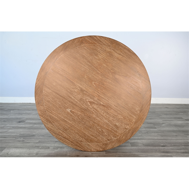 Sunny Designs Natural Round Jack Poker Dining Table