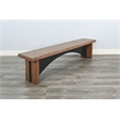 Sunny Designs Modern Wood Dining Bench with Arched Accent Base