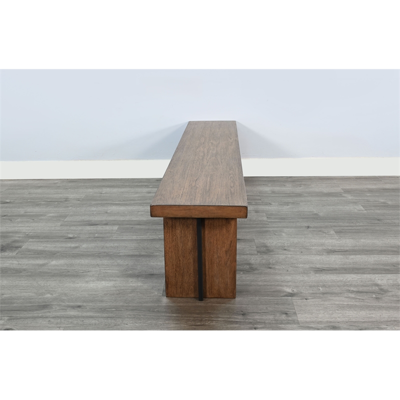 Sunny Designs Modern Wood Dining Bench with Arched Accent Base
