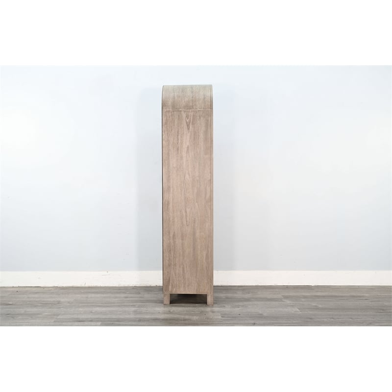Sunny Designs Arched Grey Cabinet Storage