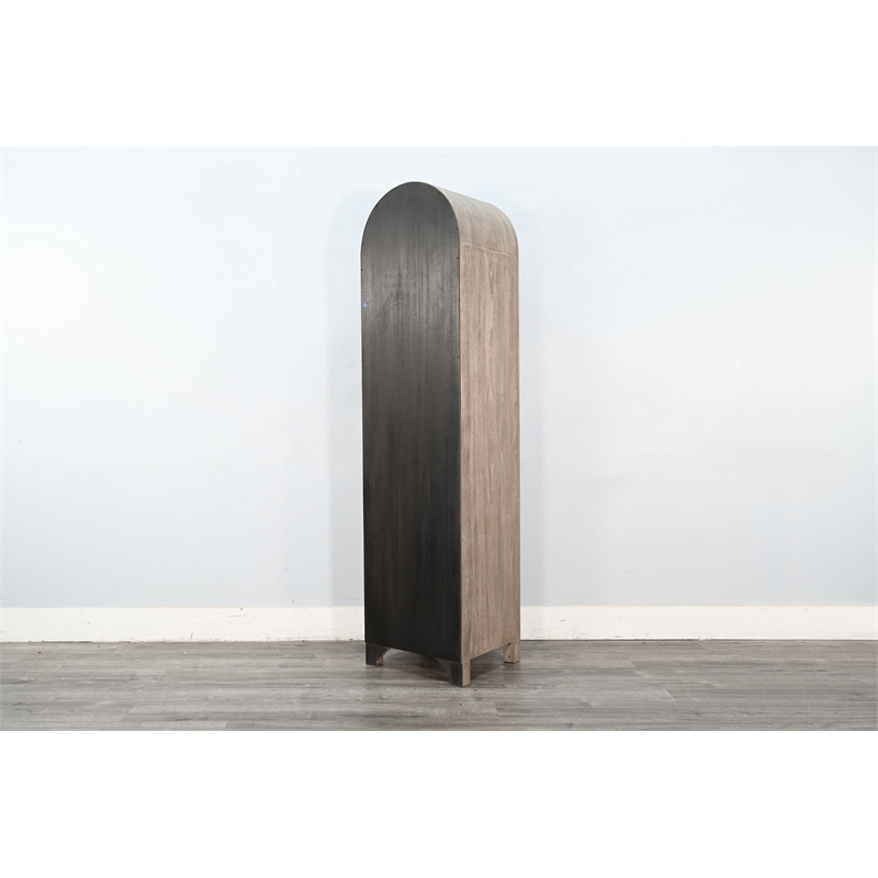 Sunny Designs Arched Grey Cabinet Storage