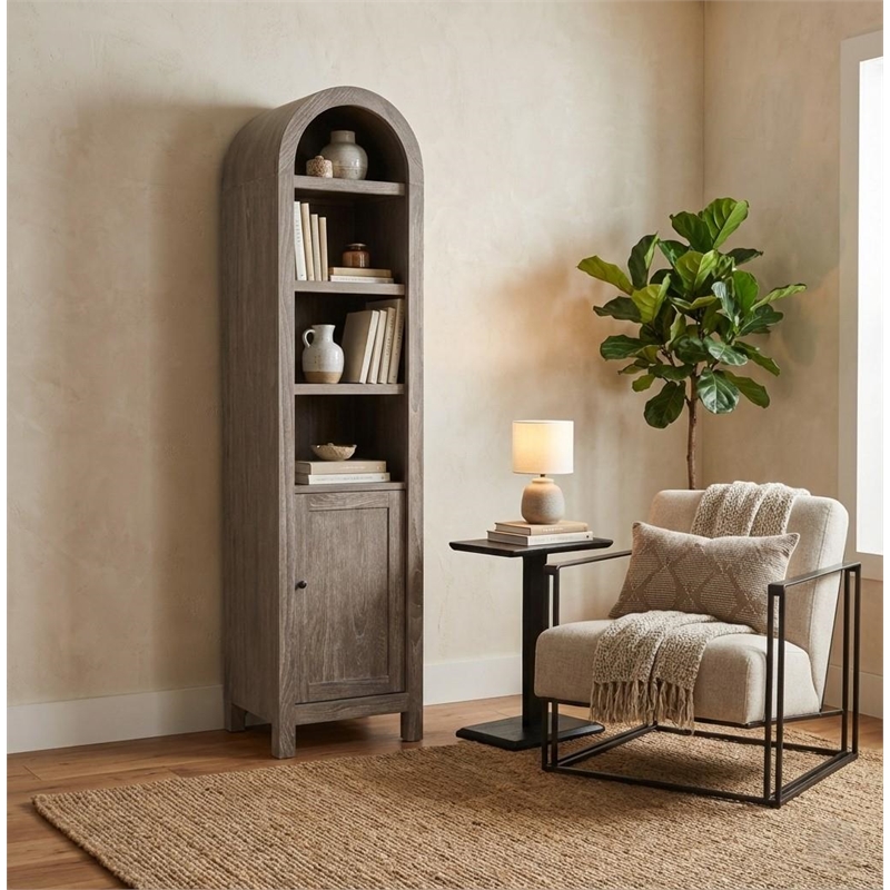 Sunny Designs Arched Grey Cabinet Storage