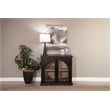 Sunny Designs Elena Wood Cabinet with Arched Glass Doors in Oak Grove/Umbra