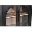 Sunny Designs Elena Wood Cabinet with Arched Glass Doors in Oak Grove/Umbra