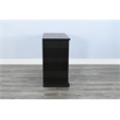 Sunny Designs Elena Wood Cabinet with Arched Glass Doors in Oak Grove/Umbra