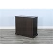 Sunny Designs Elena Wood Cabinet with Arched Glass Doors in Oak Grove/Umbra