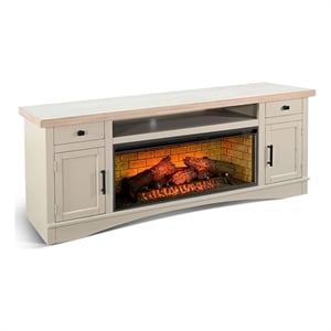 Sunny Designs 78&quot Media Console with Electric Fireplace