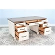 Sunny Designs White Desk with Drawers
