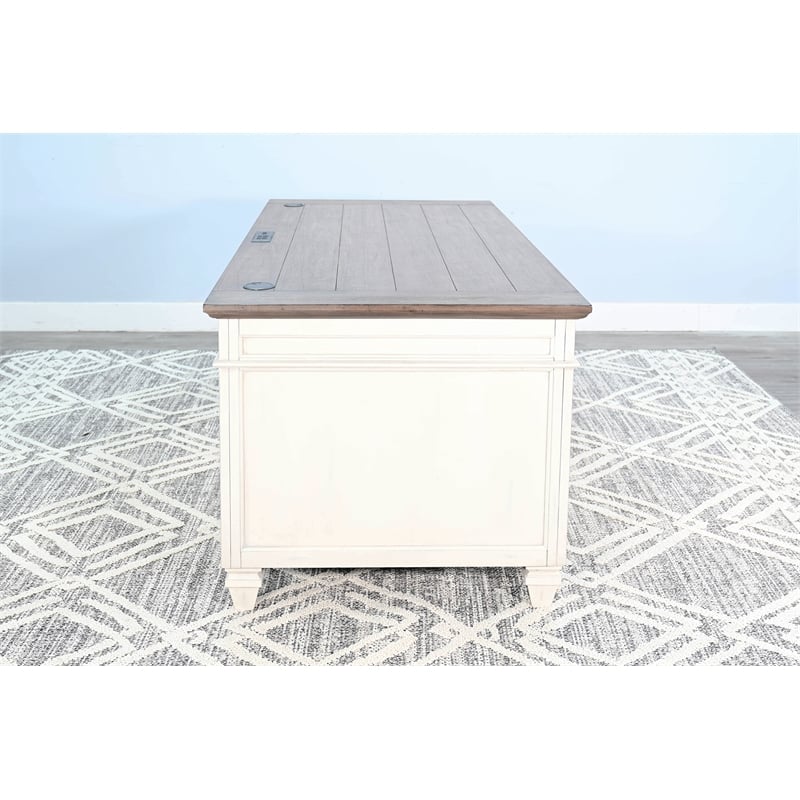 Sunny Designs White Desk with Drawers