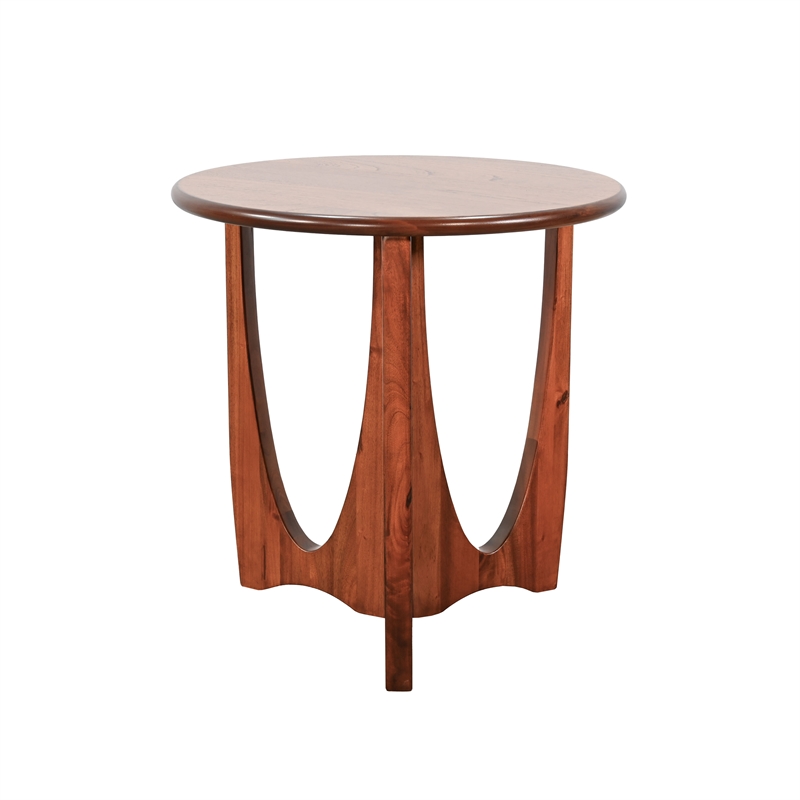 Sunny Designs Sinatra Round Top Chair Side Table in Cinnamon
