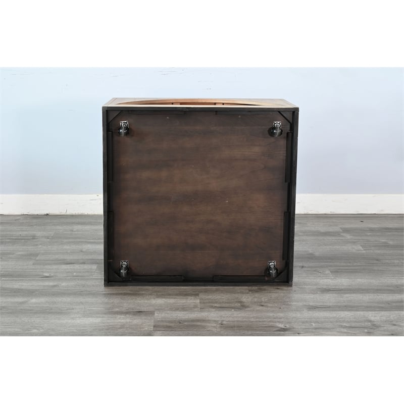 Sunny Designs Modern Wood Coffee Table with Arched Open Shelf Design