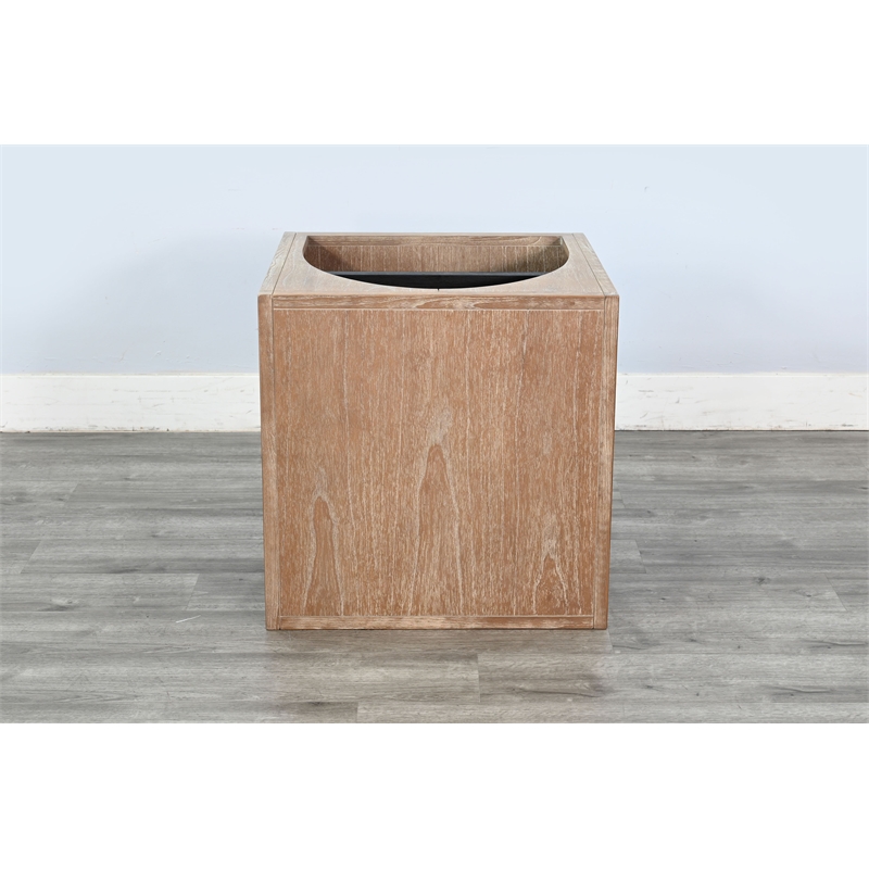 Sunny Designs Modern Wood End Table with Arched Open Shelf Design