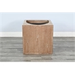 Sunny Designs Modern Wood End Table with Arched Open Shelf Design