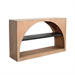 Sunny Designs Modern Wood Sofa Table with Arched Open Shelf Design
