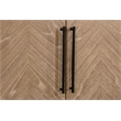 Modern Accent Cabinet with Chevron Doors and Metal Base