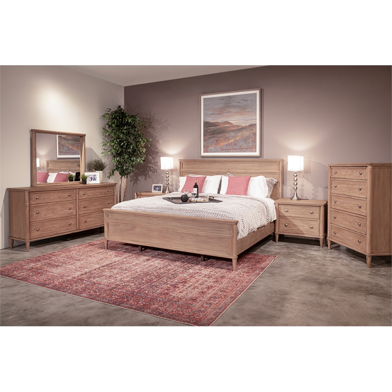 Sunny Designs Kate Transitional Natural Queen Bed