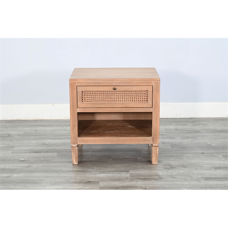 Sunny Designs Mid-Century Modern Cane Nightstand