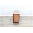Sunny Designs Industrial TV Stand with Open Shelving and Metal Accents