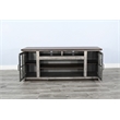 Sunny Designs Rustic Gray 76-Inch TV Stand with Glass Doors Console