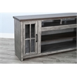 Sunny Designs Rustic Gray 76-Inch TV Stand with Glass Doors Console