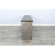 Sunny Designs Rustic Gray 76-Inch TV Stand with Glass Doors Console