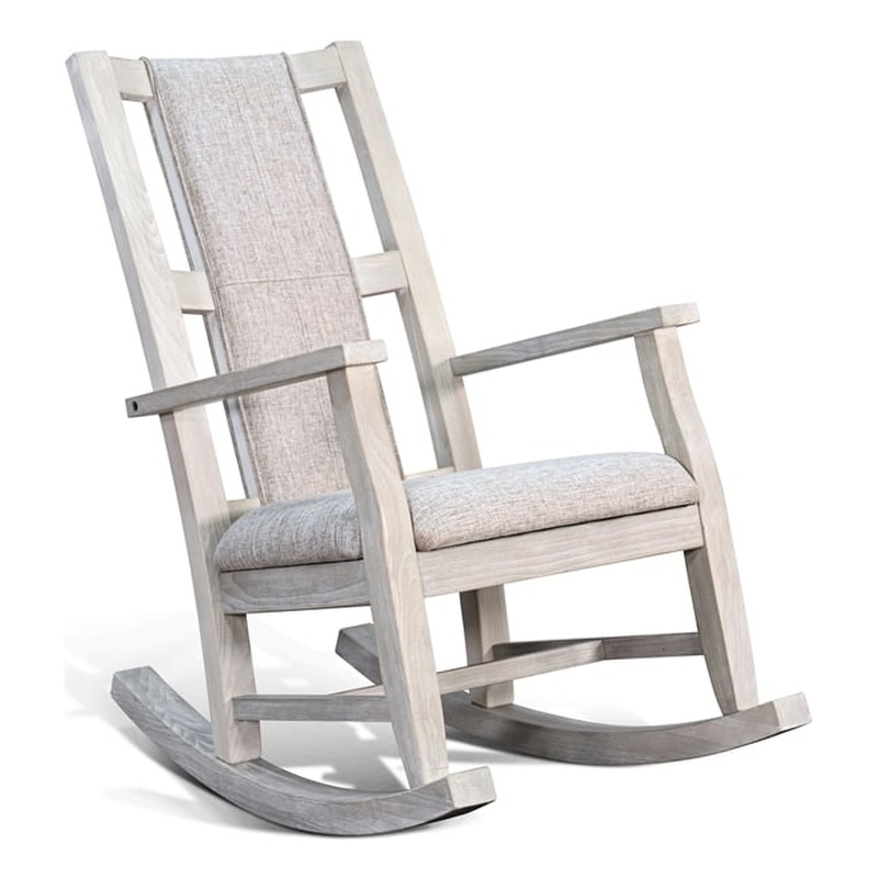 Sunny Designs Mara Modern Wood Rocker Chair with Cushion
