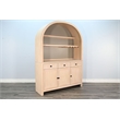 Sunny Designs Arched Wood Bar Hutch with Glass Storage