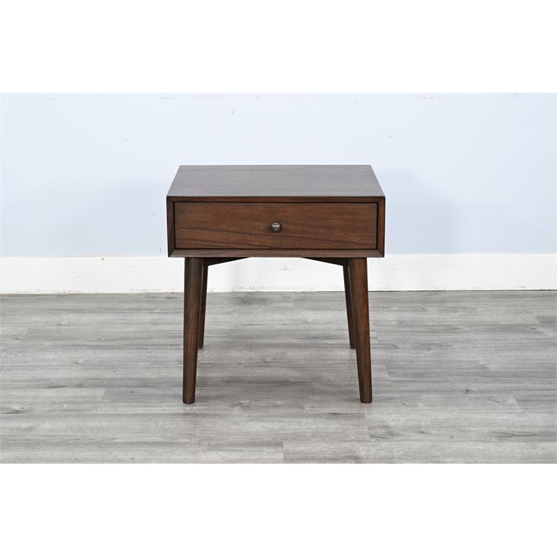 Sunny Designs Mid-Century Modern Walnut Nightstand