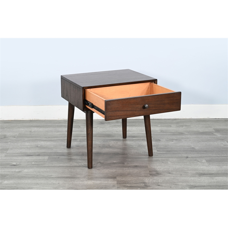 Sunny Designs Mid-Century Modern Walnut Nightstand