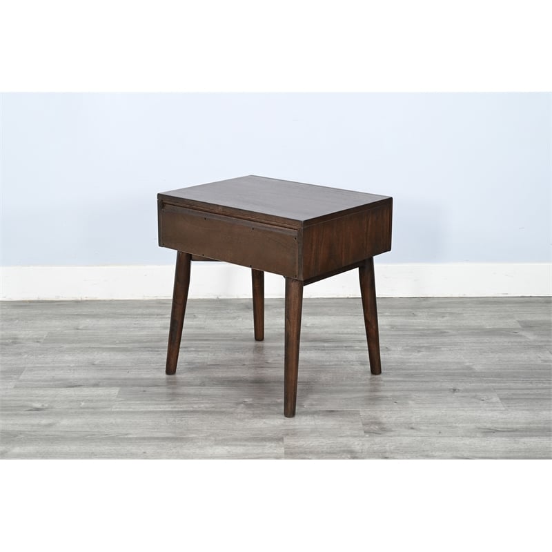 Sunny Designs Mid-Century Modern Walnut Nightstand