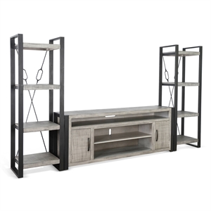 Sunny Designs Grey Entertainment Console and Piers