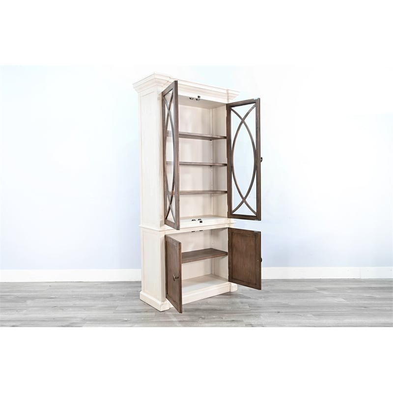 Sunny Designs Two-Tone Display Cabinet with Glass Doors