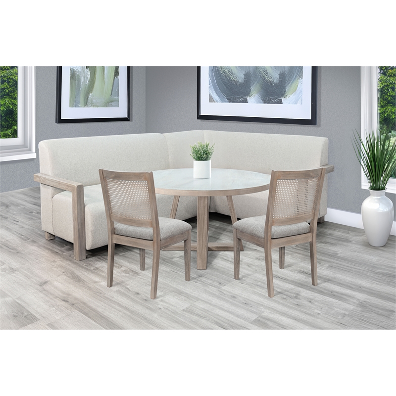 Sunny Designs 4-Piece Upholstered Dining Set with Round Table