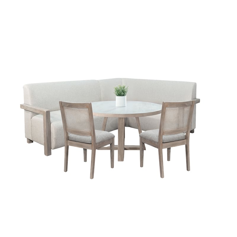 Sunny Designs 4-Piece Upholstered Dining Set with Round Table