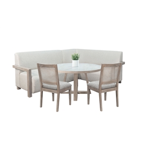 Sunny Designs 4-Piece Upholstered Dining Set with Round Table