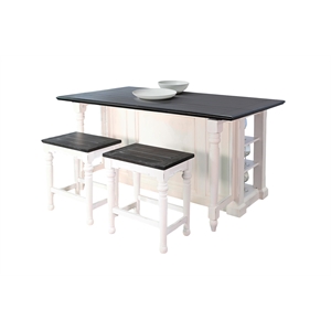 Sunny Designs Carriage House Kitchen Island Set with 13&quot Drop Leaf