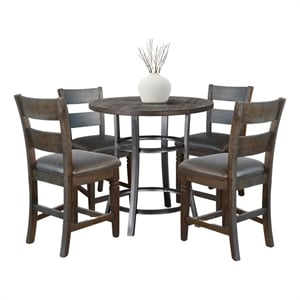 Sunny Designs Solid Wood 5-Piece Counter Height Dining Set