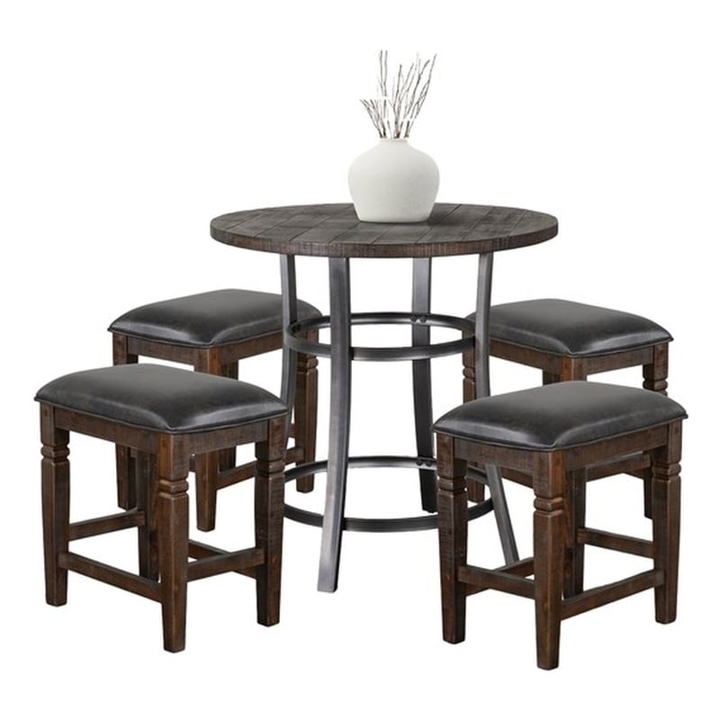 Sunny Designs Solid Wood 5-Piece Counter Height Dining Set