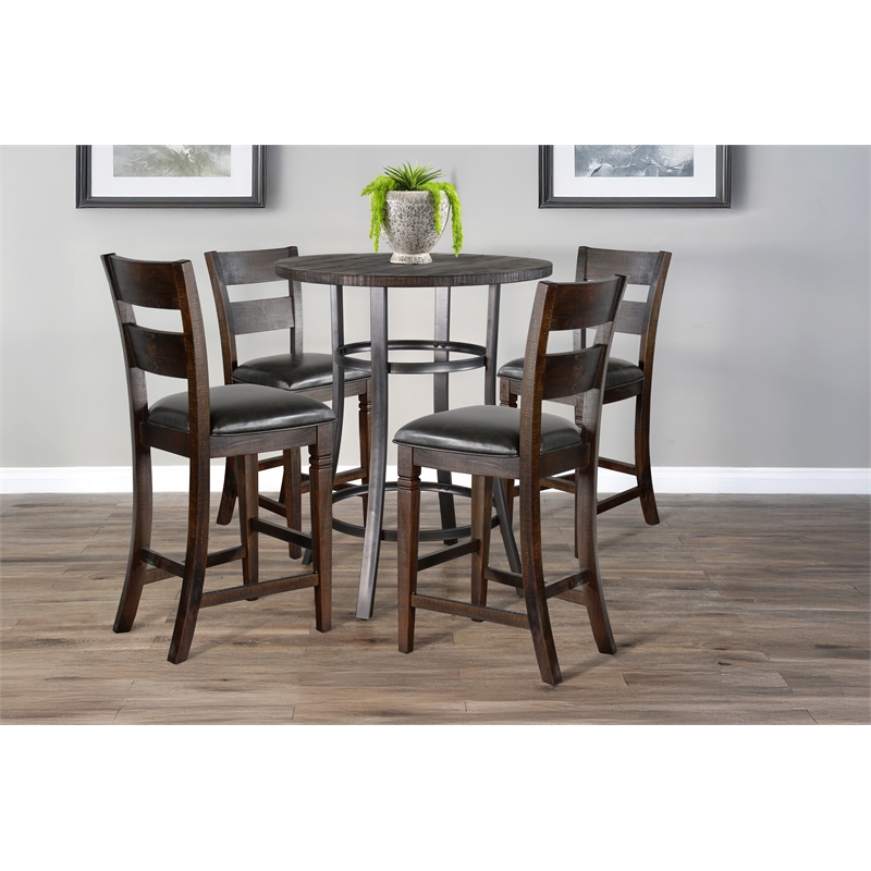 Sunny Designs Solid Wood/Metal Frame 5-Piece Pub Set